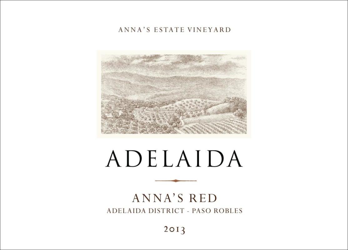 Adelaida Anna's Vineyard Grenache 2013 Front Label