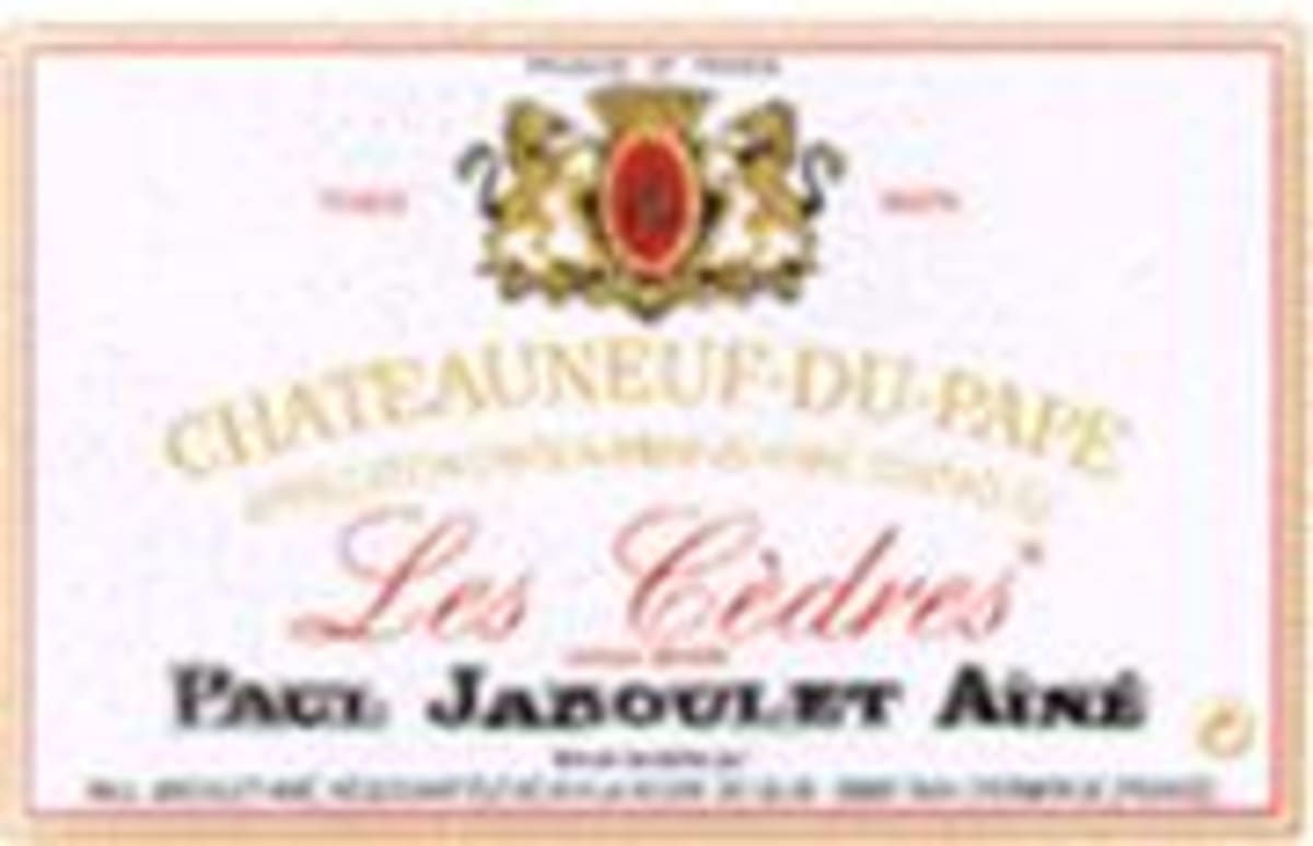 Jaboulet Chateauneuf-du-Pape Les Cedres Rouge (375ML half-bottle) 1995 Front Label