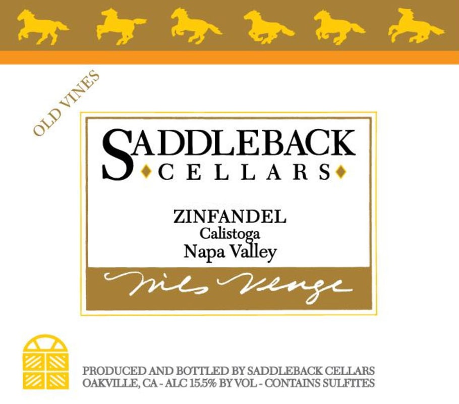 Saddleback Old Vine Zinfandel 2012 Front Label