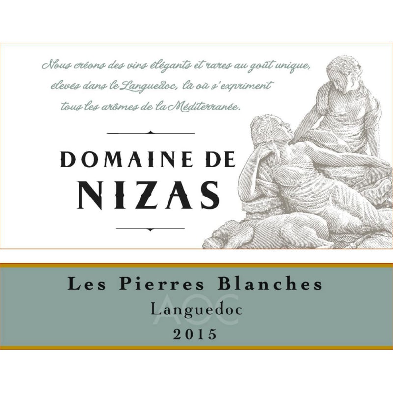 Domaine de Nizas Les Pierres Blanches Rose 2015 Front Label