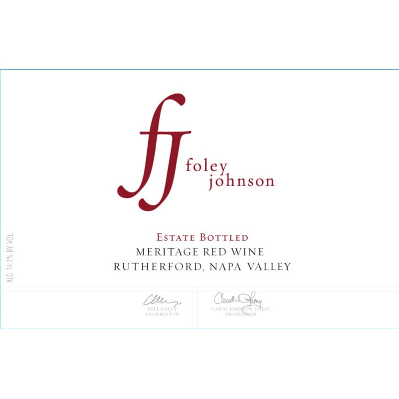 Foley Johnson Estate Rutherford Meritage 2012 Front Label