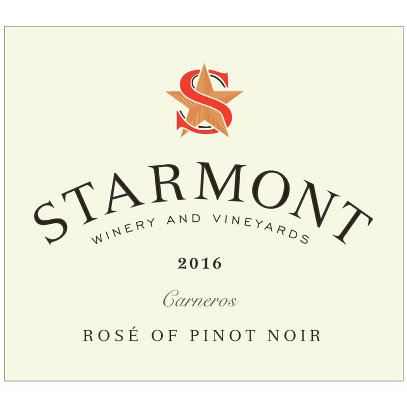 Starmont Rose 2016 Front Label