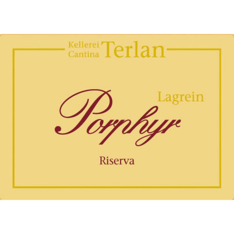 Terlan Porphyr Riserva Lagrein 2013 Front Label