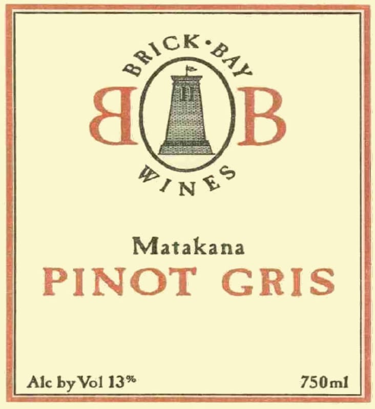 Brick Bay Wines Pinot Gris 2013 Front Label