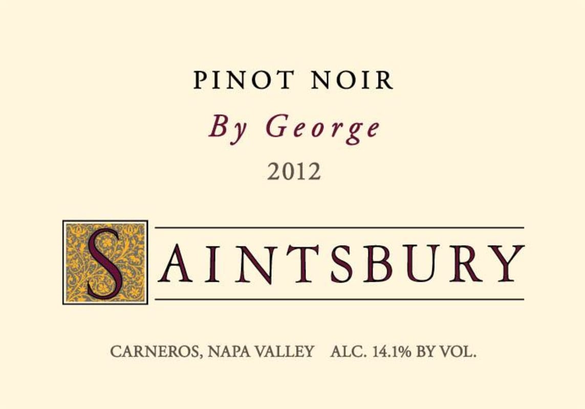Saintsbury George Pinot Noir 2012 Front Label