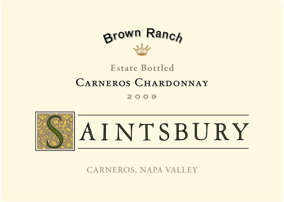 Saintsbury Brown Ranch Chardonnay 2009 Front Label