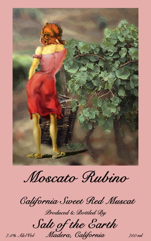 Salt of the Earth Moscato Rubino 2014 Front Label