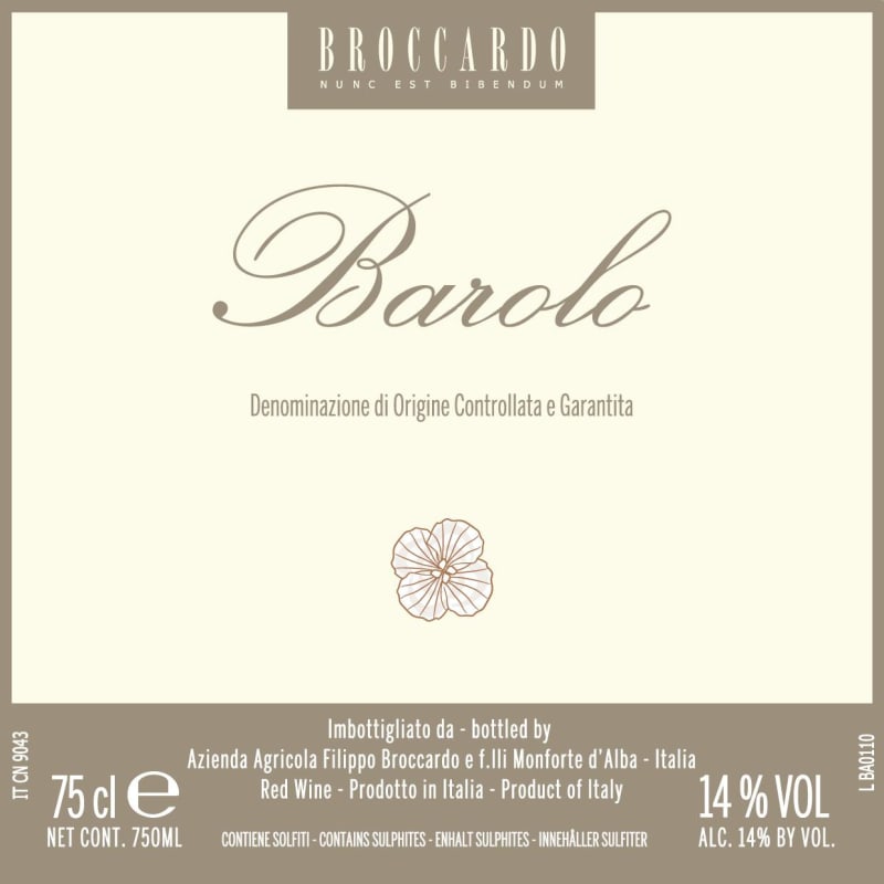 Broccardo Barolo 2009 Front Label