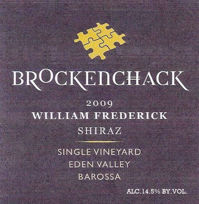 Brockenchack Wines William Frederick Single Vineyard Shiraz 2009 Front Label