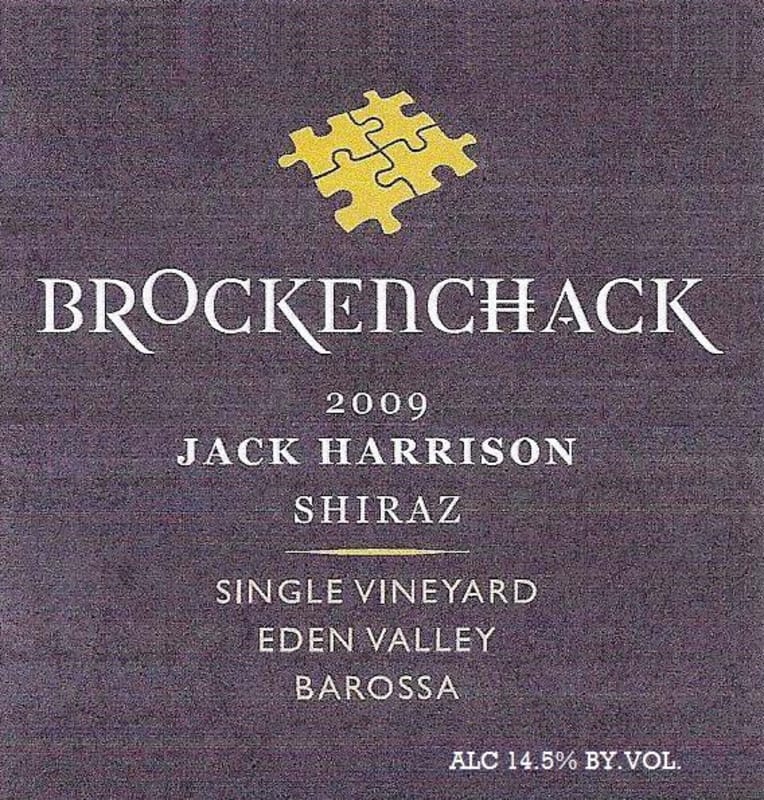 Brockenchack Wines Jack Harrison Single Vineyard Shiraz 2009 Front Label