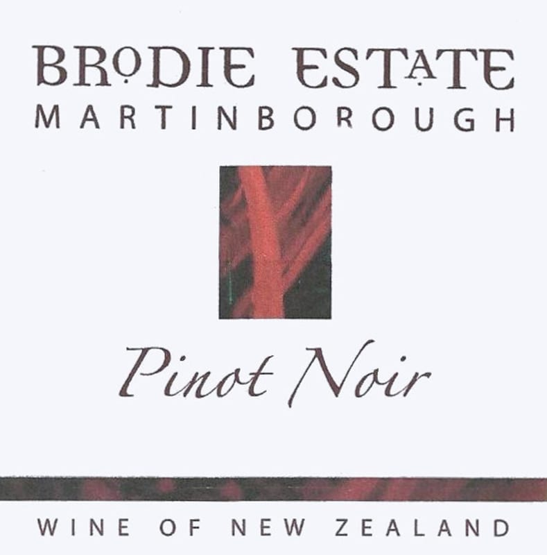 Brodie Estate Pinot Noir 2012 Front Label