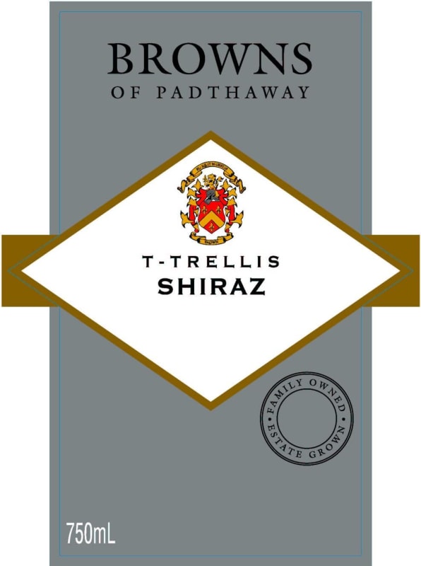 Browns of Padthaway T-Trellis Shiraz 2007 Front Label