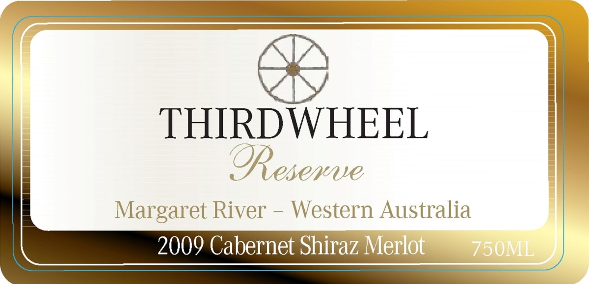 Brygon Reserve Wines Third Wheel Reserve Cabernet Shiraz Merlot 2009 Front Label