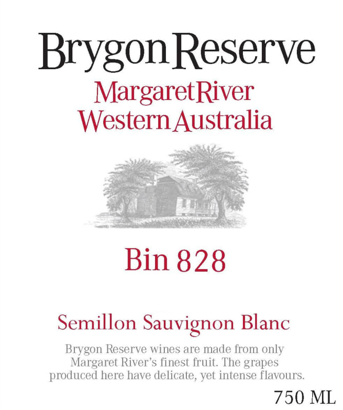Brygon Reserve Wines Bin 828 Semillon Sauvignon Blanc 2014 Front Label