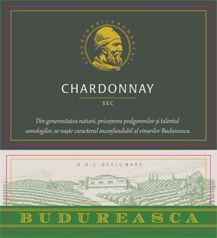 Budureasca Chardonnay 2013 Front Label
