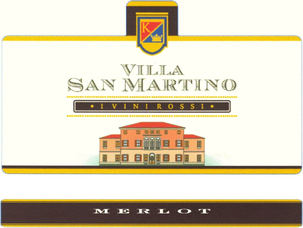 Cabert Villa San Martino Merlot 2015 Front Label
