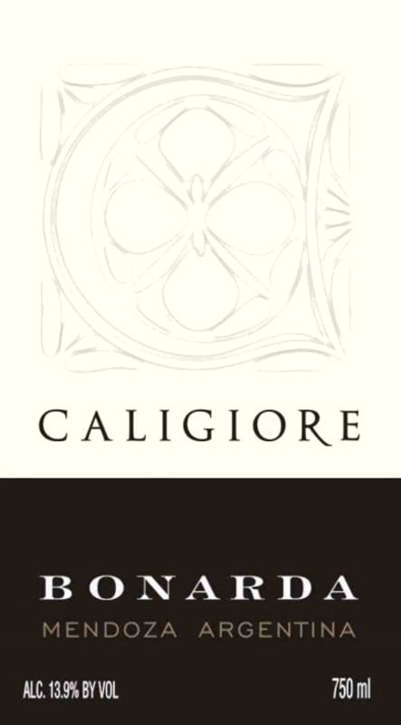 Caligiore Bonarda 2012 Front Label