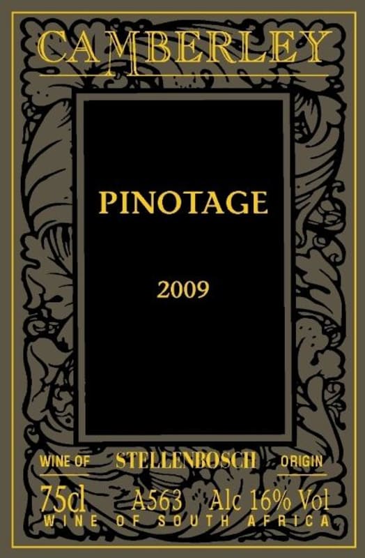 Camberley Pinotage 2009 Front Label