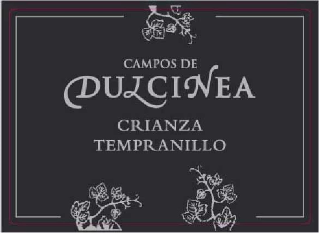 Campos de Dulcinea Vino de la Tierra Tempranillo Crianza 2012 Front Label