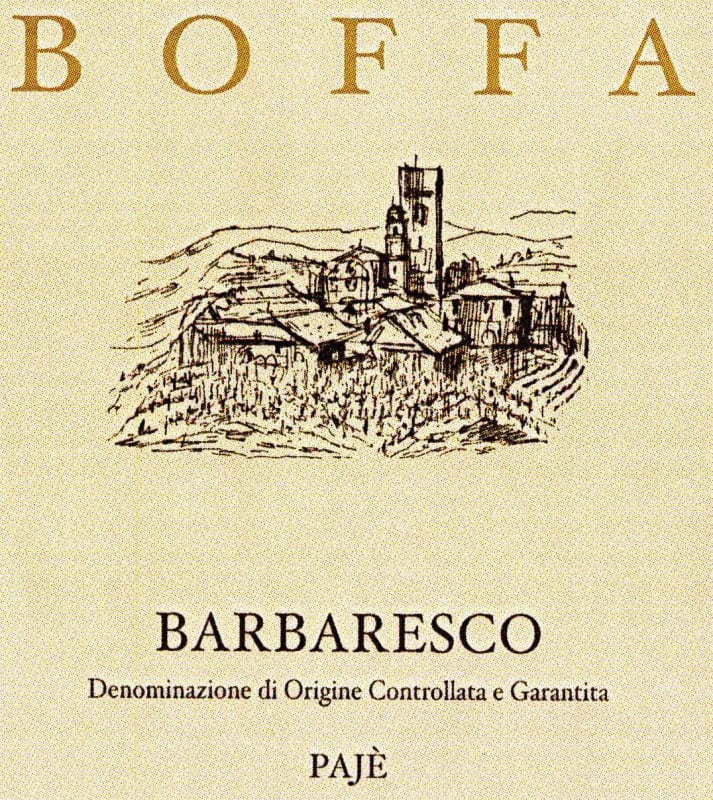 Cantina Boffa Carlo Barbaresco Paje 2012 Front Label