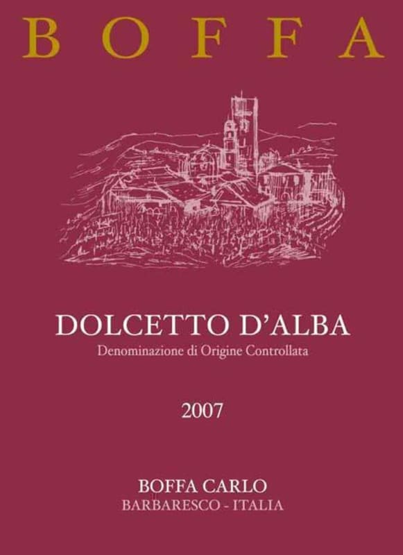 Cantina Boffa Carlo Dolcetto d'Alba 2007 Front Label