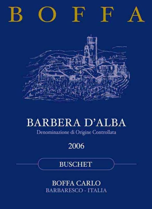 Cantina Boffa Carlo Barbera d'Alba Buschet 2006 Front Label