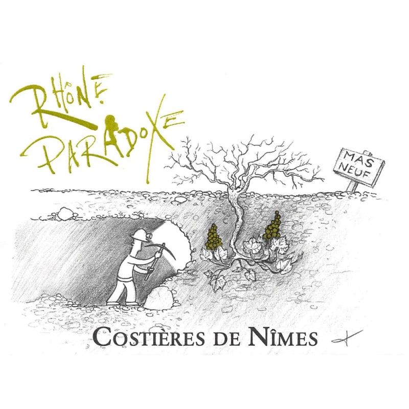 Chateau Mas Neuf Rhone Paradox Costieres de Nimes Blanc 2015 Front Label