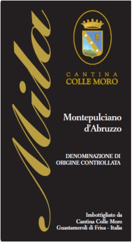 Cantina Colle Moro Montepulciano d'Abruzzo Mila 2008 Front Label