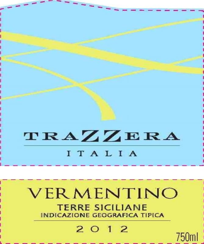 Cantina Colomba Bianca Sicilia Trazzera Vermentino 2012 Front Label