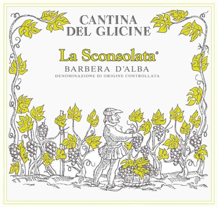 Cantina Del Glicine La Sconsolata Barbera d'Alba 2014 Front Label