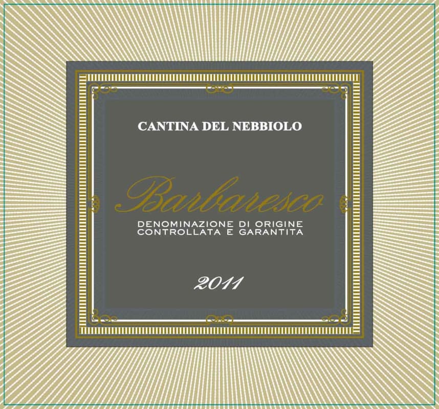 Cantina Del Nebbiolo Barbaresco Nebbiolo 2011 Front Label