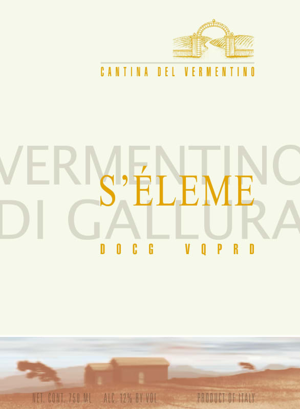 Cantina del Vermentino Monti S'Eleme 2013 Front Label