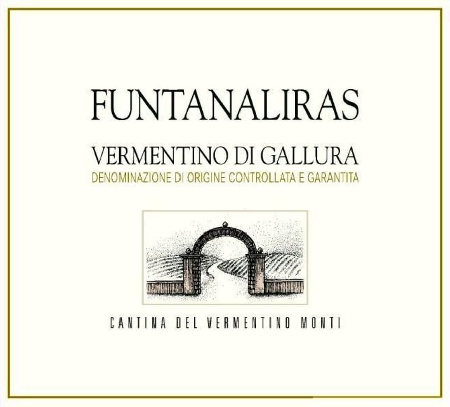 Cantina del Vermentino Monti Funtanaliras Oro 2007 Front Label