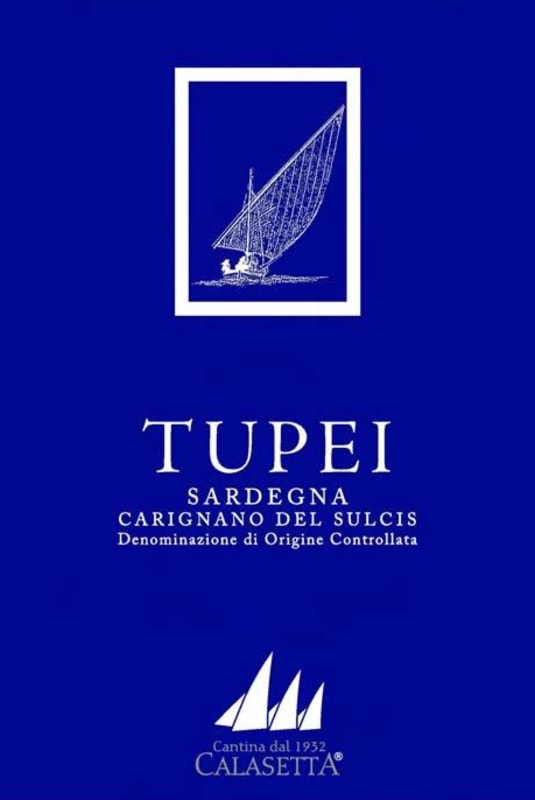 Cantina di Calasetta Carignano del Sulcis Tupei 2012 Front Label