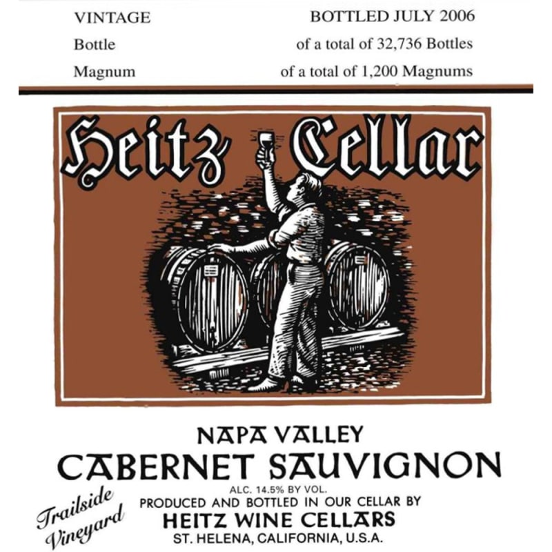 Heitz Cellar Trailside Vineyard Cabernet Sauvignon 2008 Front Label