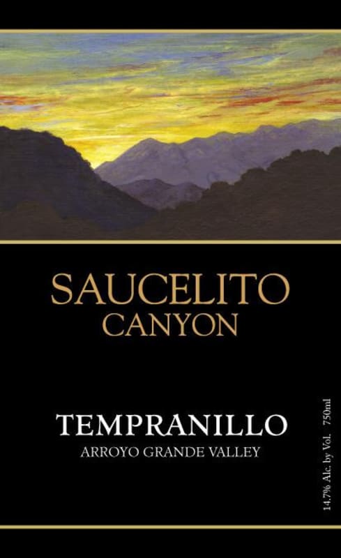 Saucelito Canyon Tempranillo 2013 Front Label