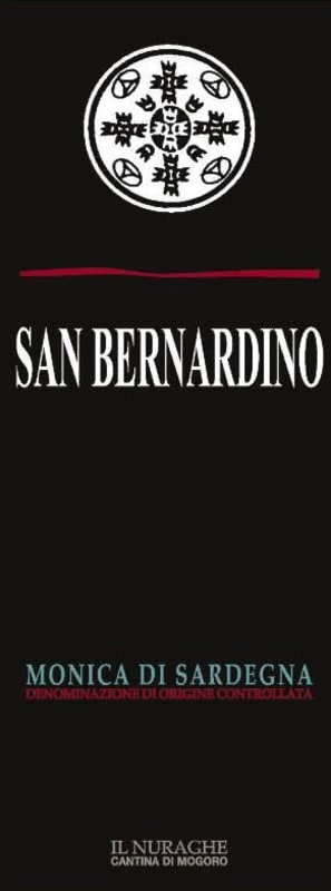 Cantina di Mogoro Monica di Sardegna San Bernardino 2011 Front Label