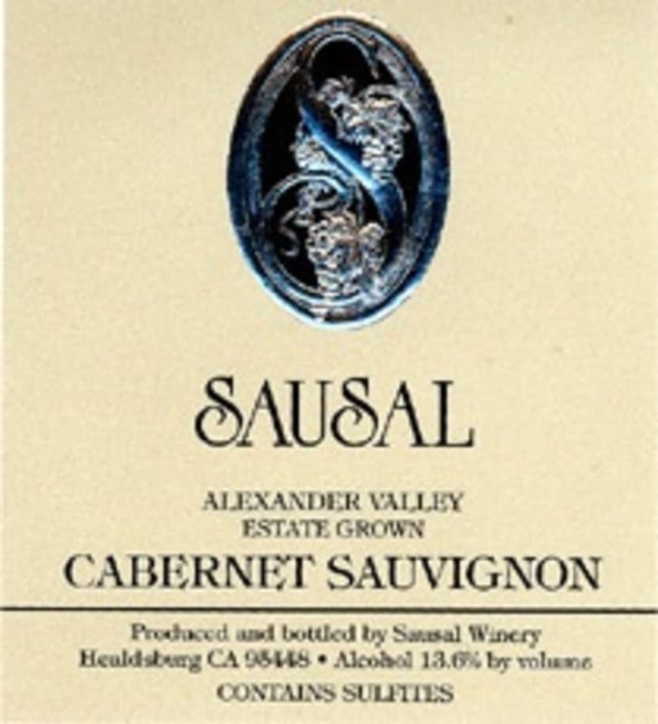 Sausal Winery Estate Cabernet Sauvignon 2002 Front Label