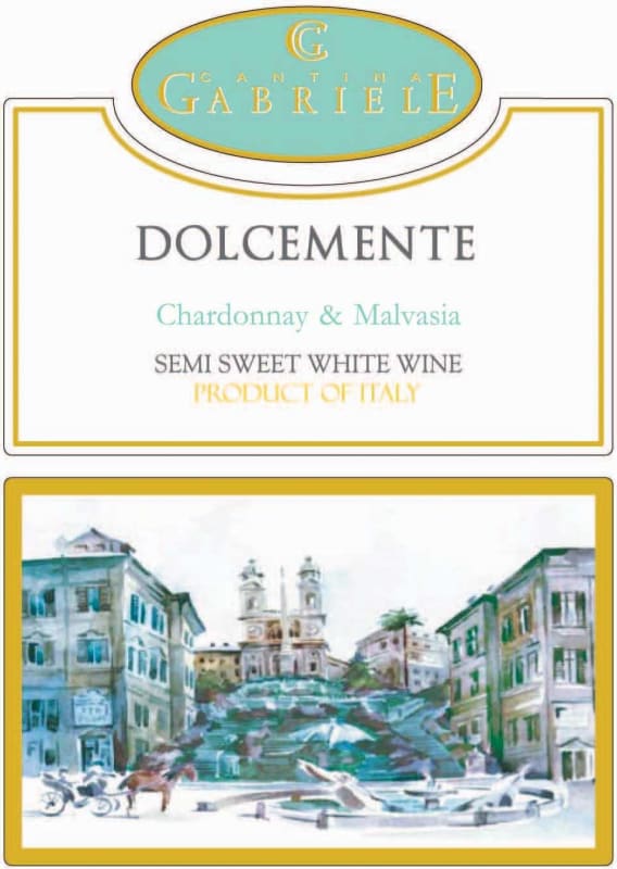 Cantina Gabriele Vino da Tavola DolcementeKosher White Chardonnay Malvasia 2014 Front Label