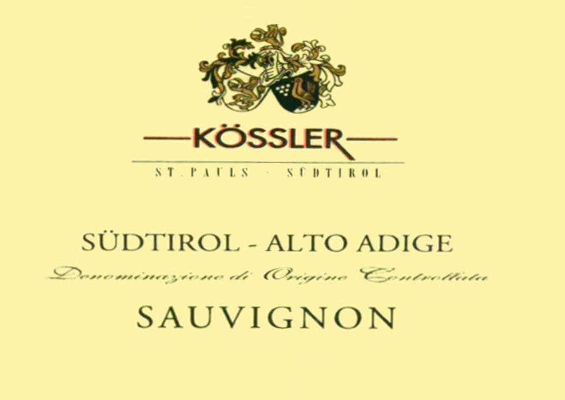 Cantina Koessler Sudtirol-Alto Adige Sauvignon 2015 Front Label