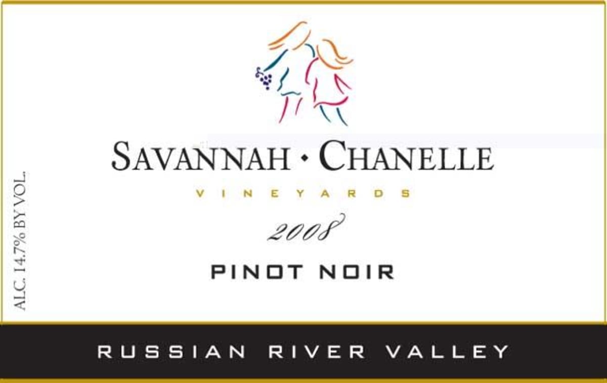 Savannah-Chanelle Russian River Valley Pinot Noir 2008 Front Label