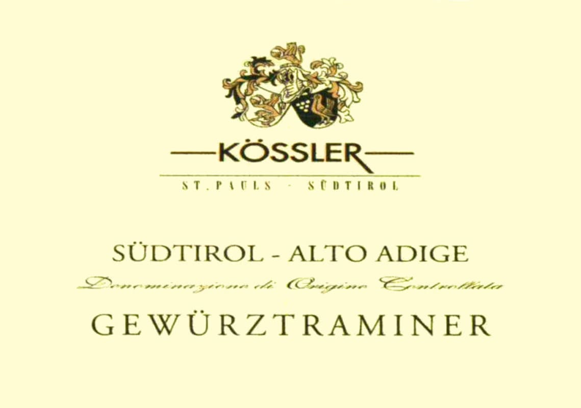 Cantina Koessler Sudtirol-Alto Adige Gewurztraminer 2011 Front Label