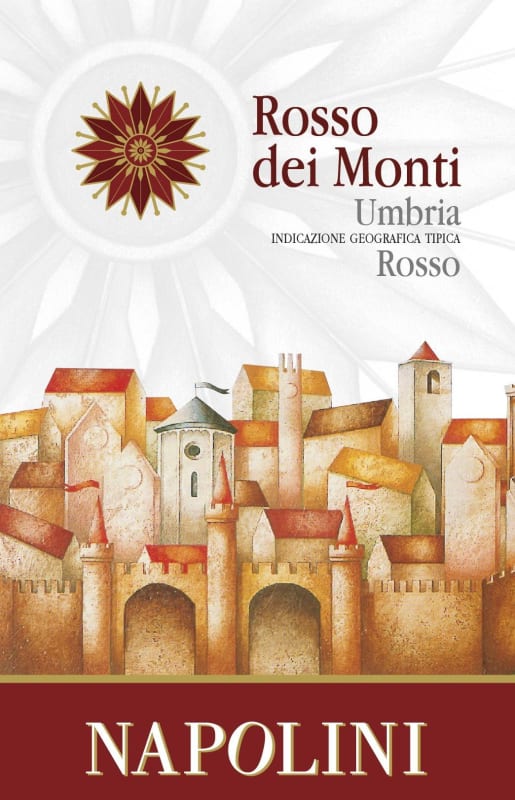 Cantina Napolini Umbria Rosso dei Monti Rosso 2012 Front Label