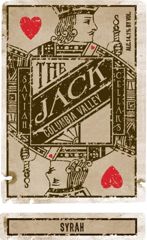 Saviah The Jack Syrah 2015 Front Label