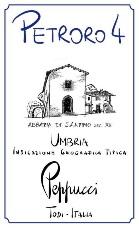 Cantina Peppucci Umbria Petroro 4 2013 Front Label