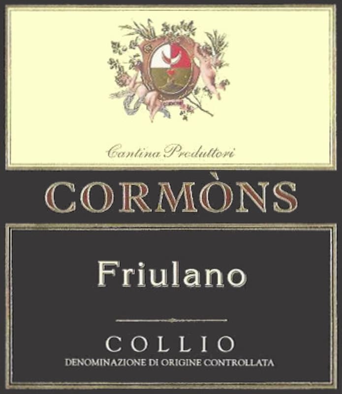 Cantina Produttori Cormons Collio Friulano 2012 Front Label