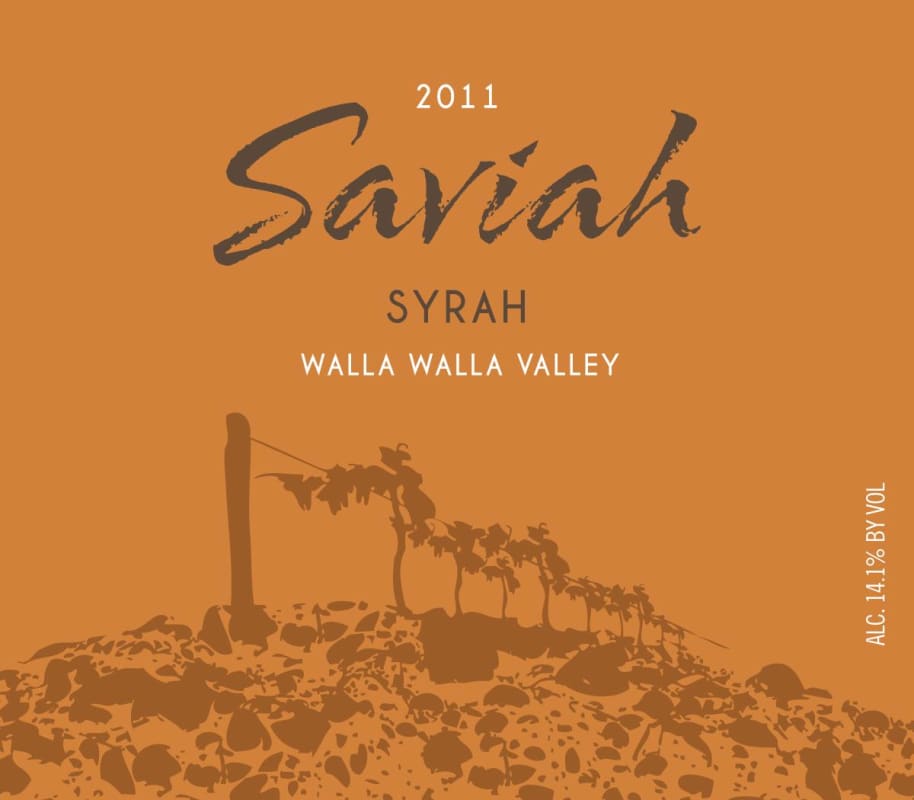 Saviah Syrah 2011 Front Label