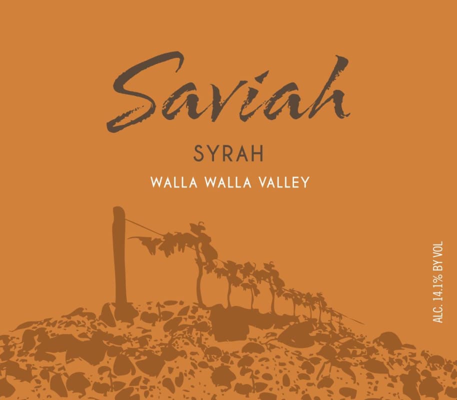 Saviah Syrah 2012 Front Label