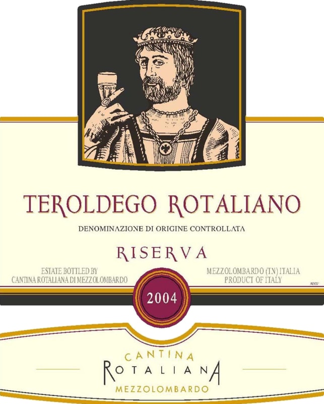 Cantina Rotaliana Teroldego Rotaliano Riserva 2004 Front Label