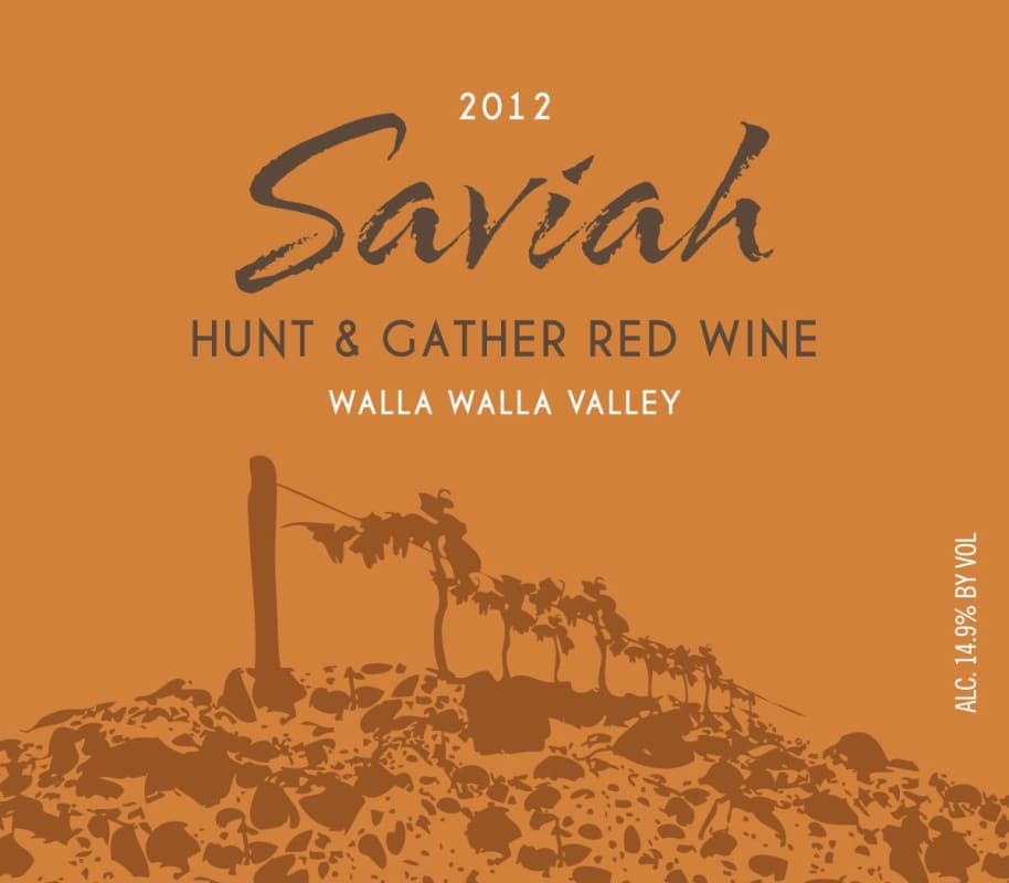 Saviah Hunt & Gather Red 2012 Front Label
